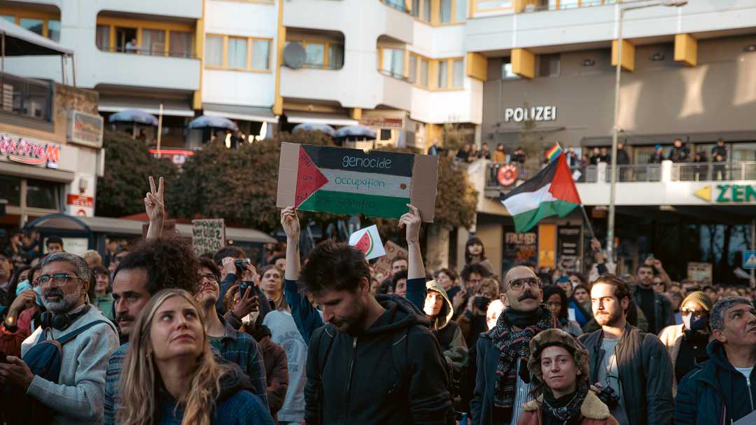 Palästina-Solidaritätsdemonstration in Berlin-Kreuzberg.