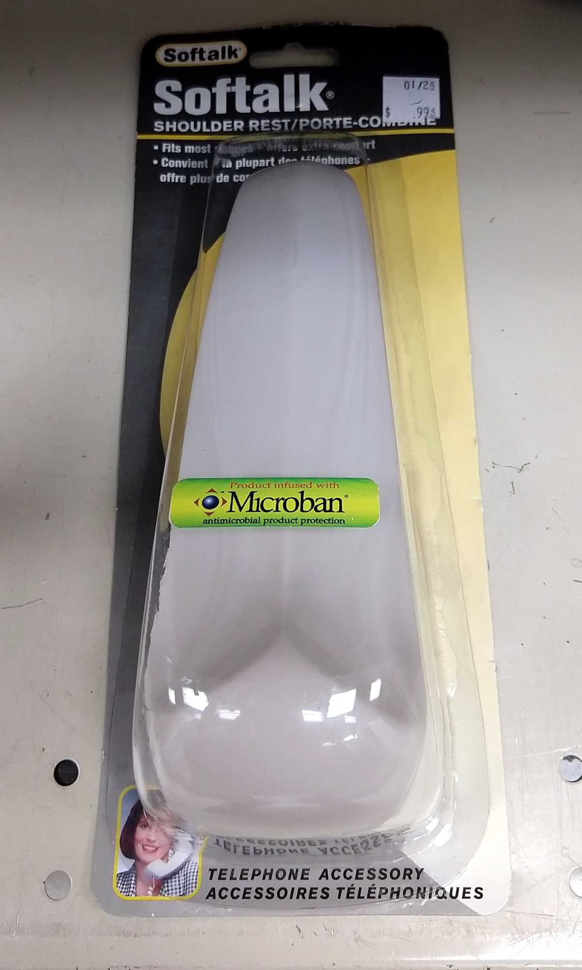 Weißes Stück Plastik in Verpackung