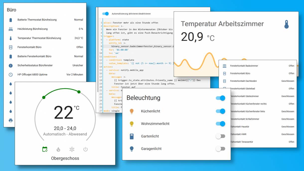 Einführung in Home Assistant Smarte Geräte verknüpfen,Temperaturwarner bauen heise online