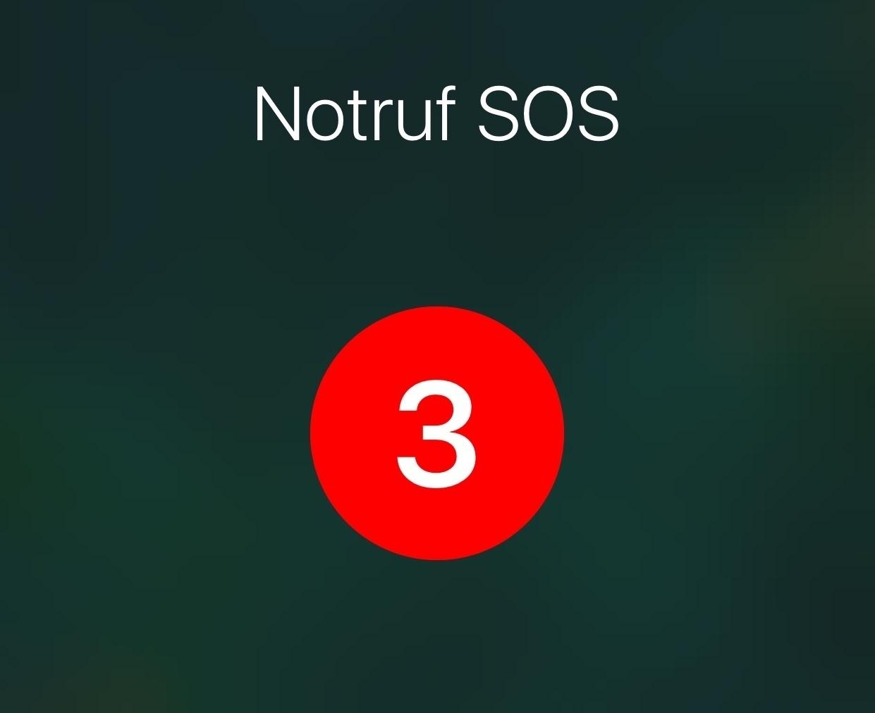 Notruf SOS kontaktiert die Rettungsdienste per iPhone-Taste.