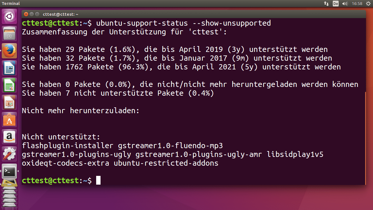 Wer beim Aufspielen von Ubuntu 16.04 die &quot;Installation von Drittanbieter-Software&quot; aktiviert, bekommt gleich einige Software eingerichtet, die nicht vom LTS-Support abgedeckt wird.