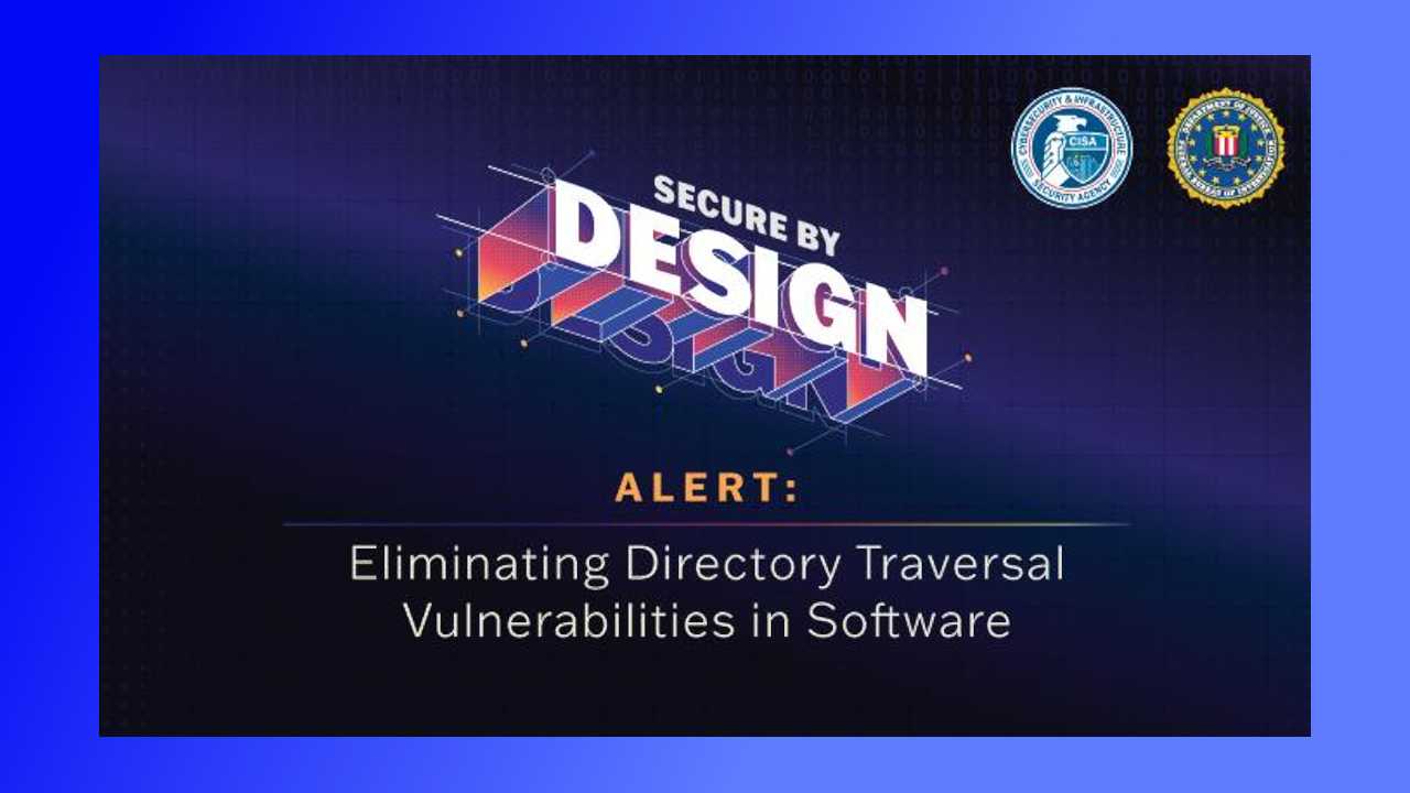 Secure by Design-Schriftzug mit CISA- und FBI-Logo