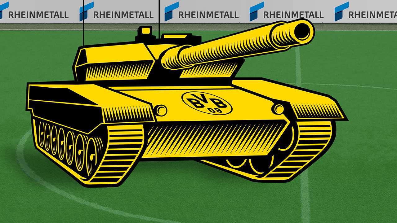 Panzer mit BVB-Logo