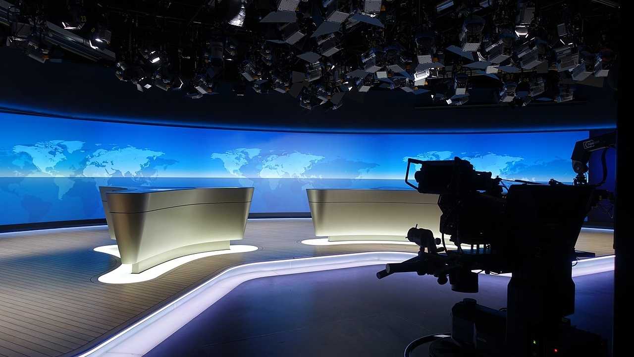 Leeres Studio der Tagesschau