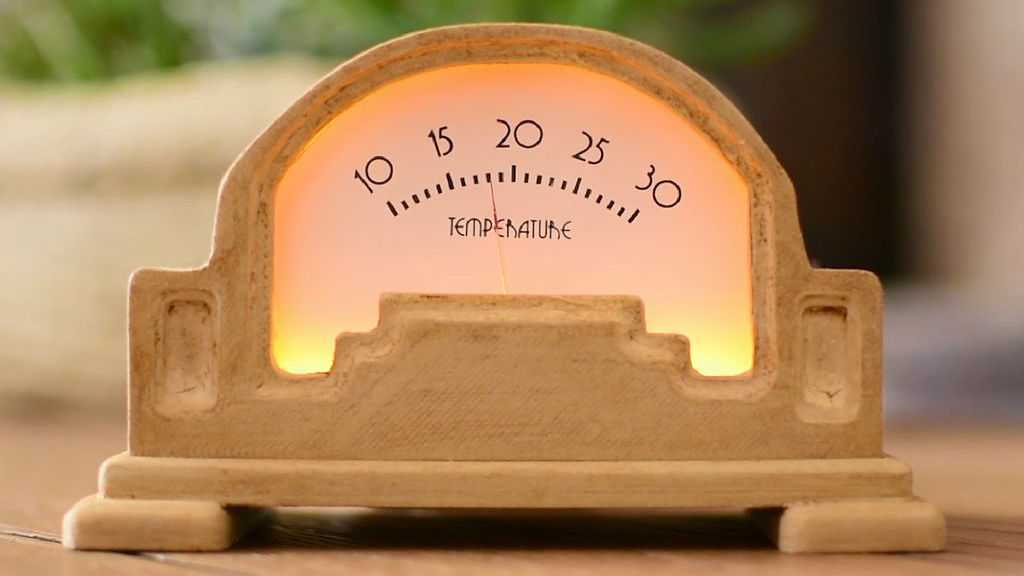 Hintergrundbeleuchtete Temperaturanzeige