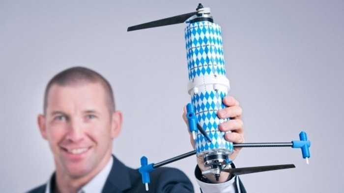 Copter-Prototyp: Zwei Motoren und zwei Rotorblätter reichen
