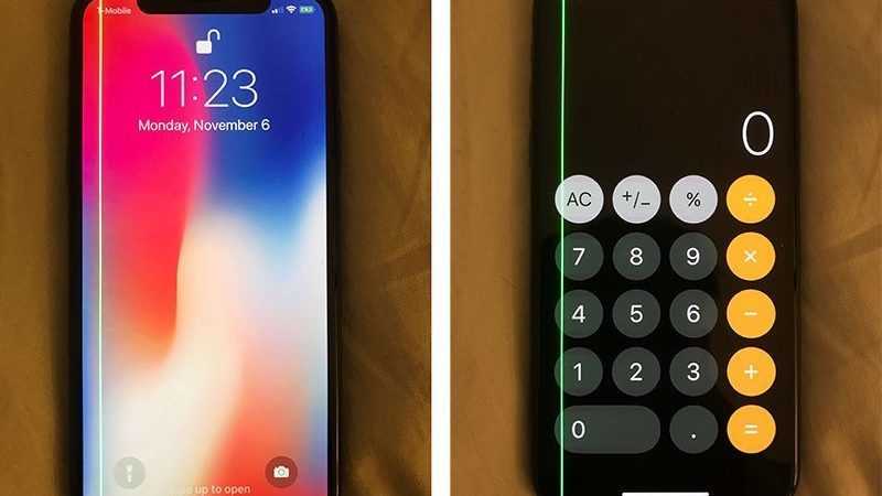 Grüne Linie auf manchen iPhone-X-Displays
