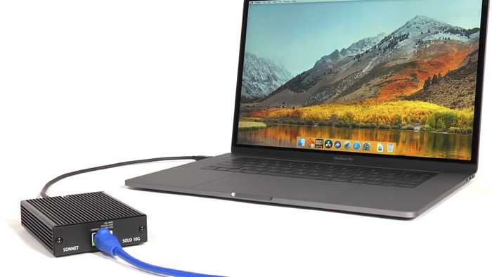 Ethernet mit 10 Gigabit an Thunderbolt-3-Macs