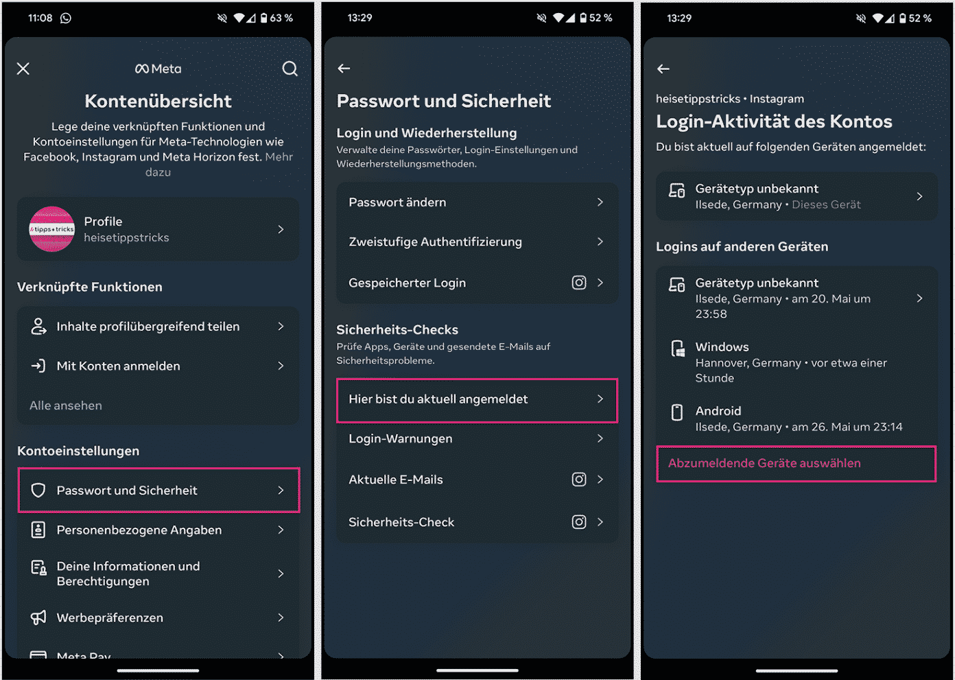 InstagramAccount gehackt was tun? heise online