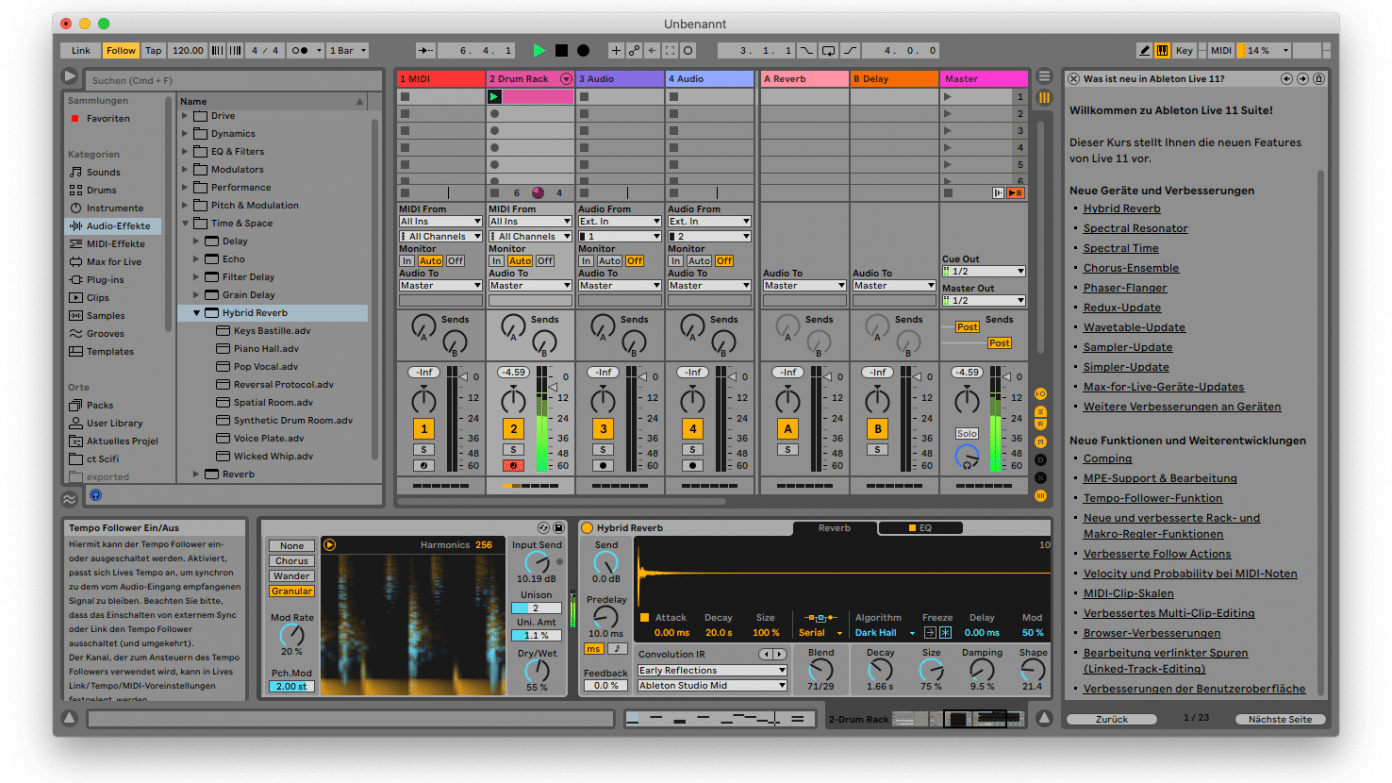 Musiksoftware Ableton Live 11 verbindet Elektro-Beats mit realen.