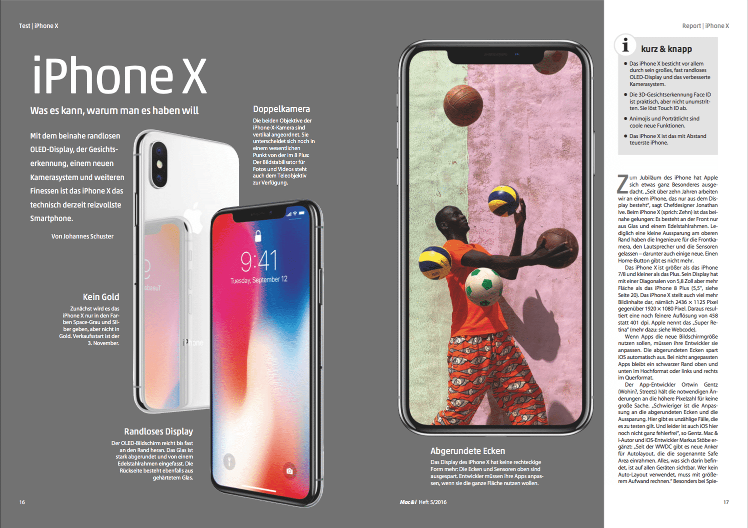 Das iPhone X in Mac & i