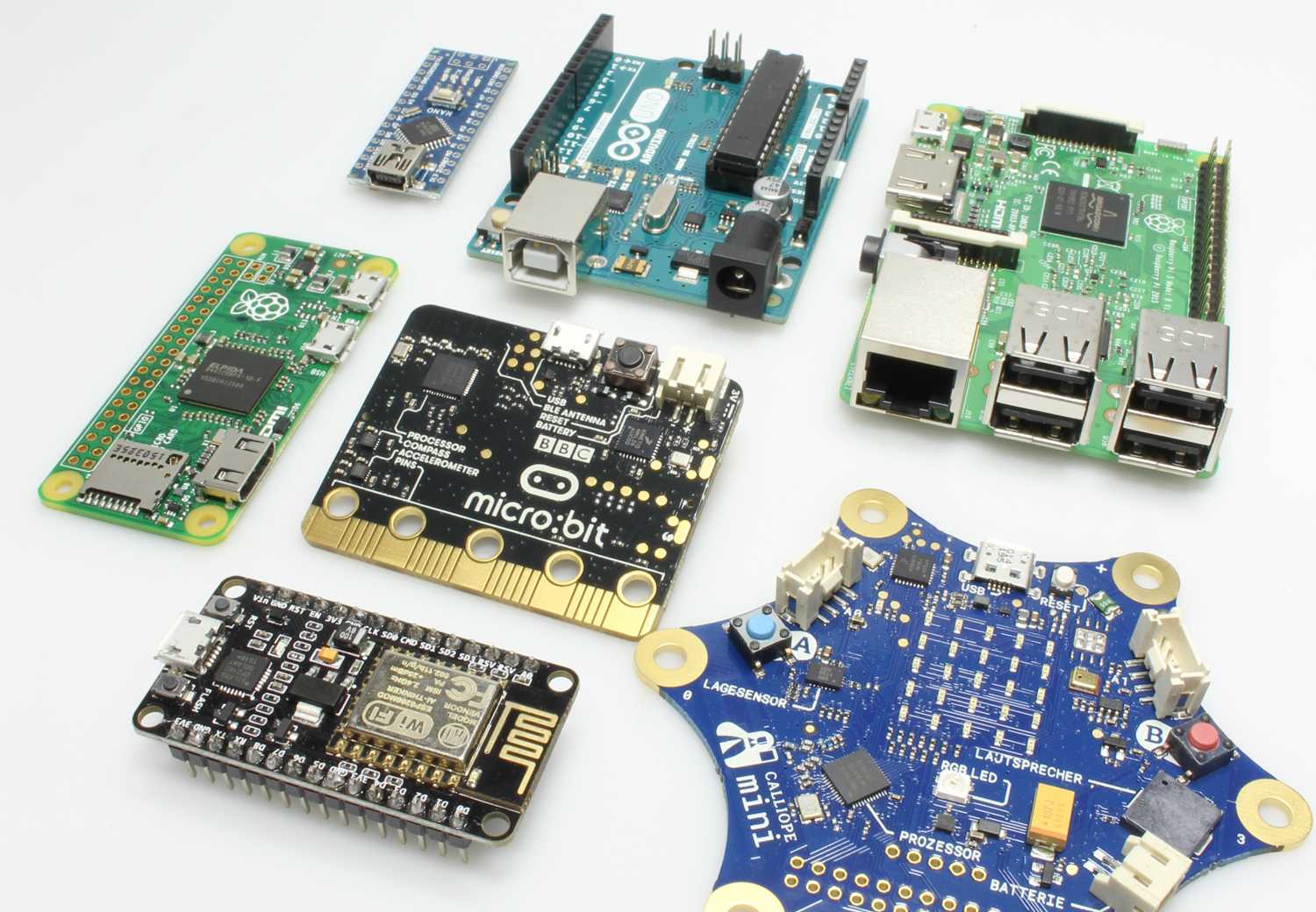 Übersicht Mikrocontrollerboards