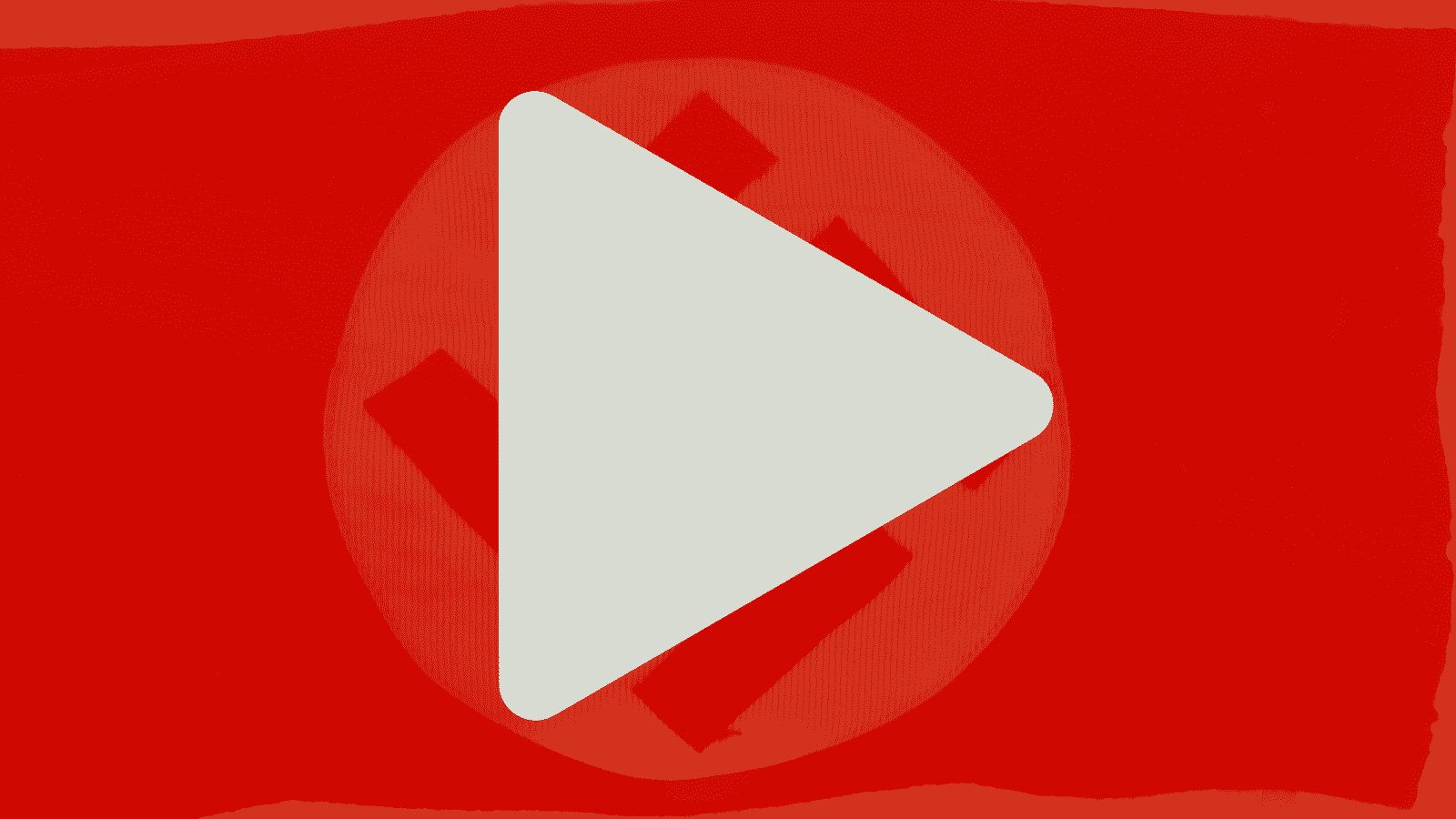 YouTube-Logo mit durchscheinendem Hakenkreuz