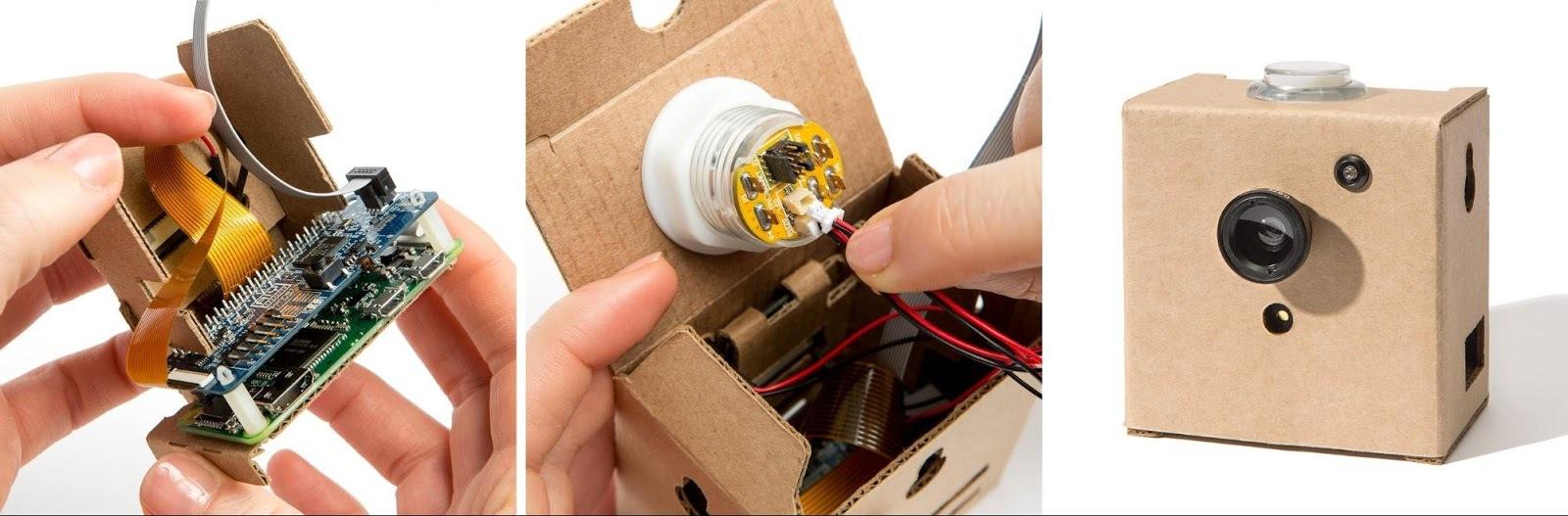 Wie beim Voice Kit hält auch beim Vision Kit ein Pappgehäuse alles zusammen.