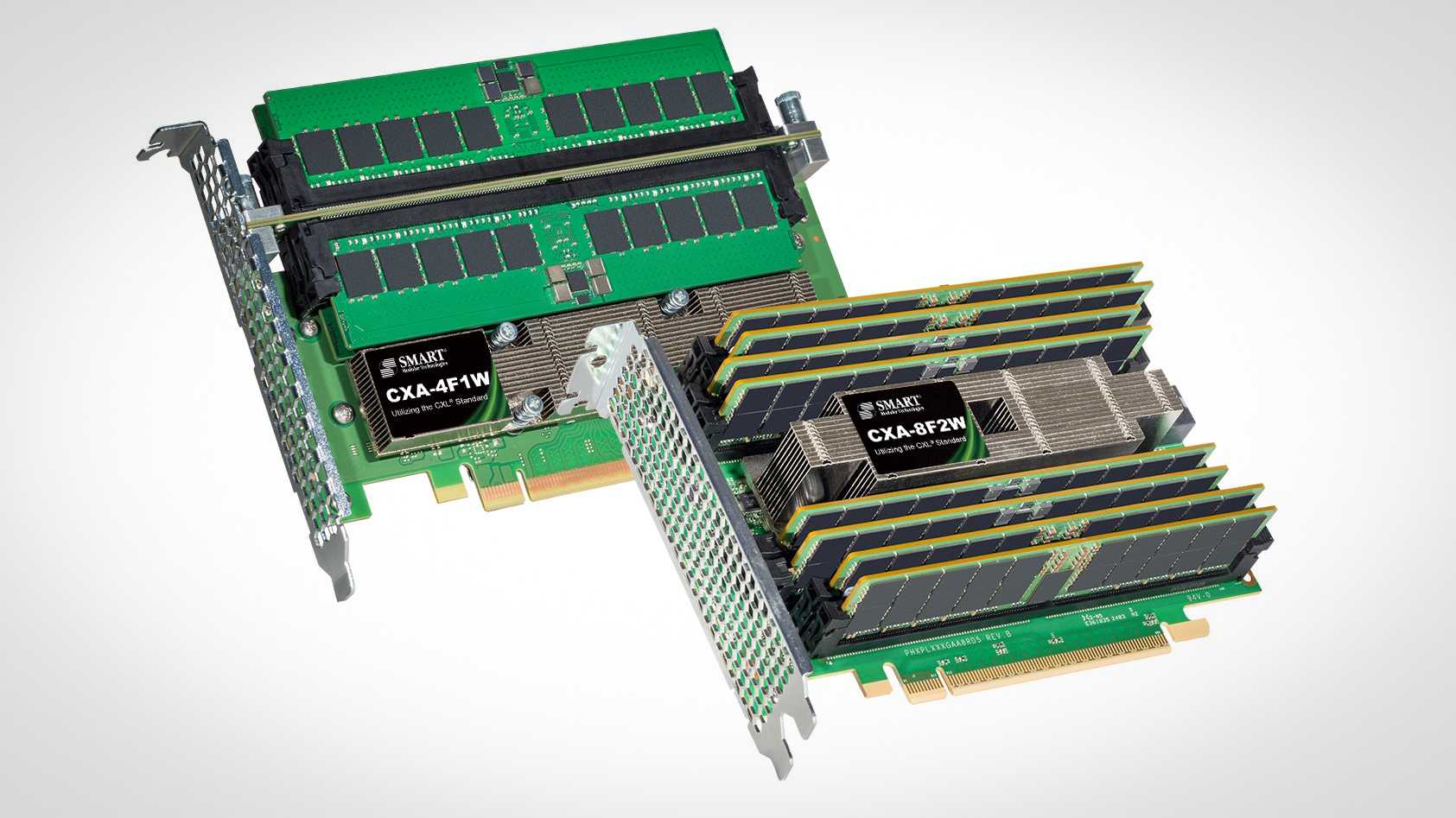 CXL-Erweiterungskarten von Smart Modular für vier oder acht DDR5-RDIMMs,