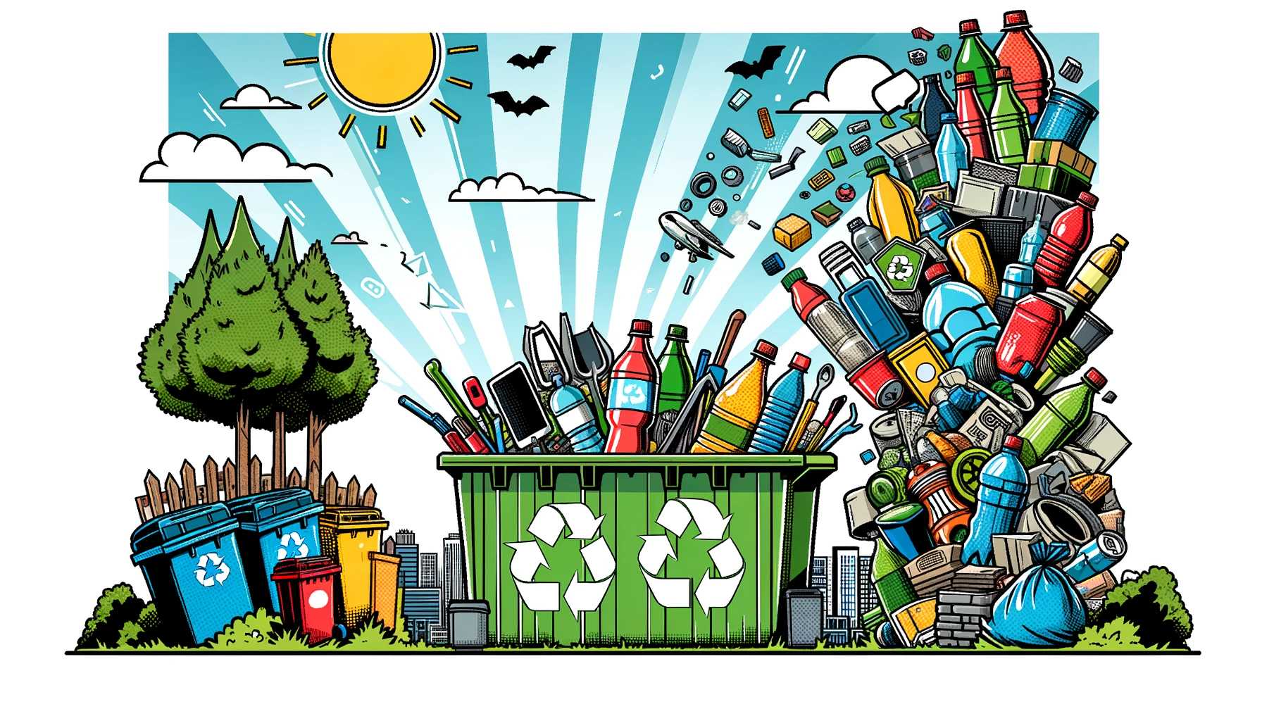 Recycling-Transformation von Abfall in nützliche Produkte
