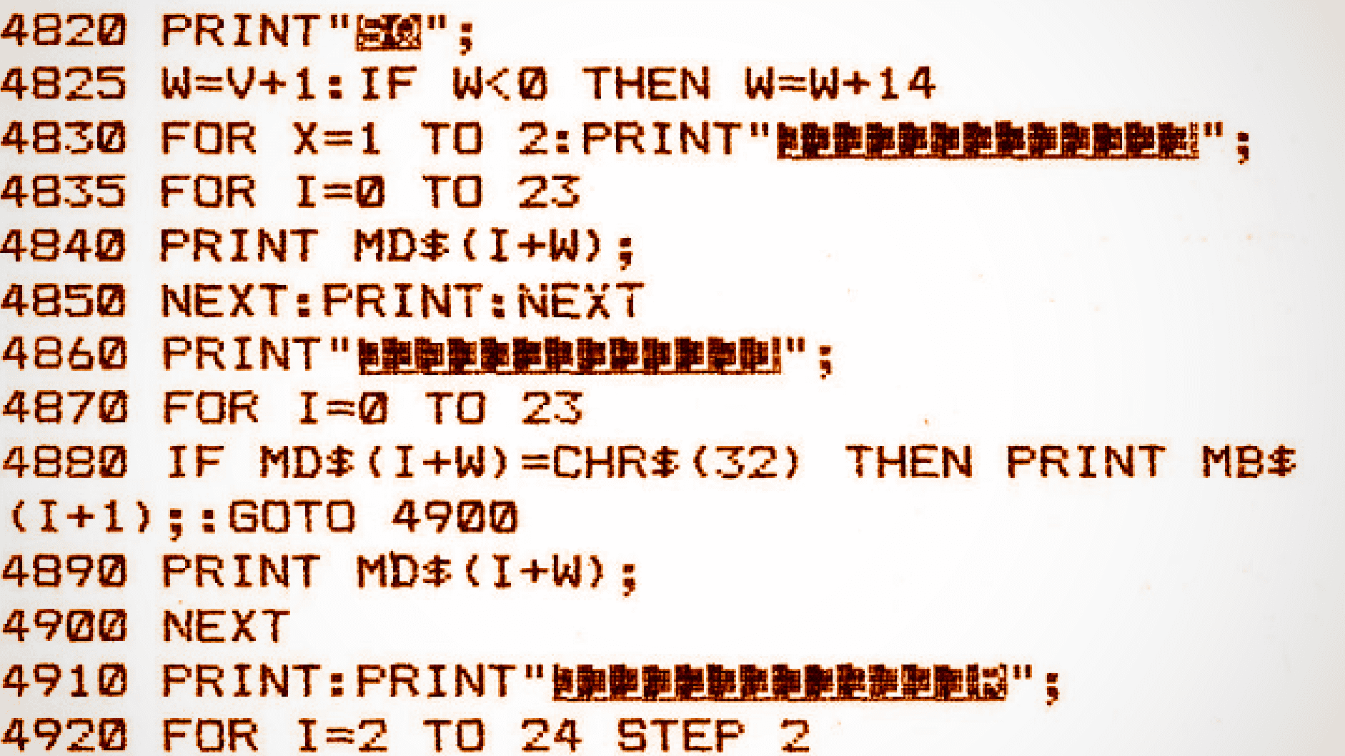 Screnshot zeigt BASIC-Code