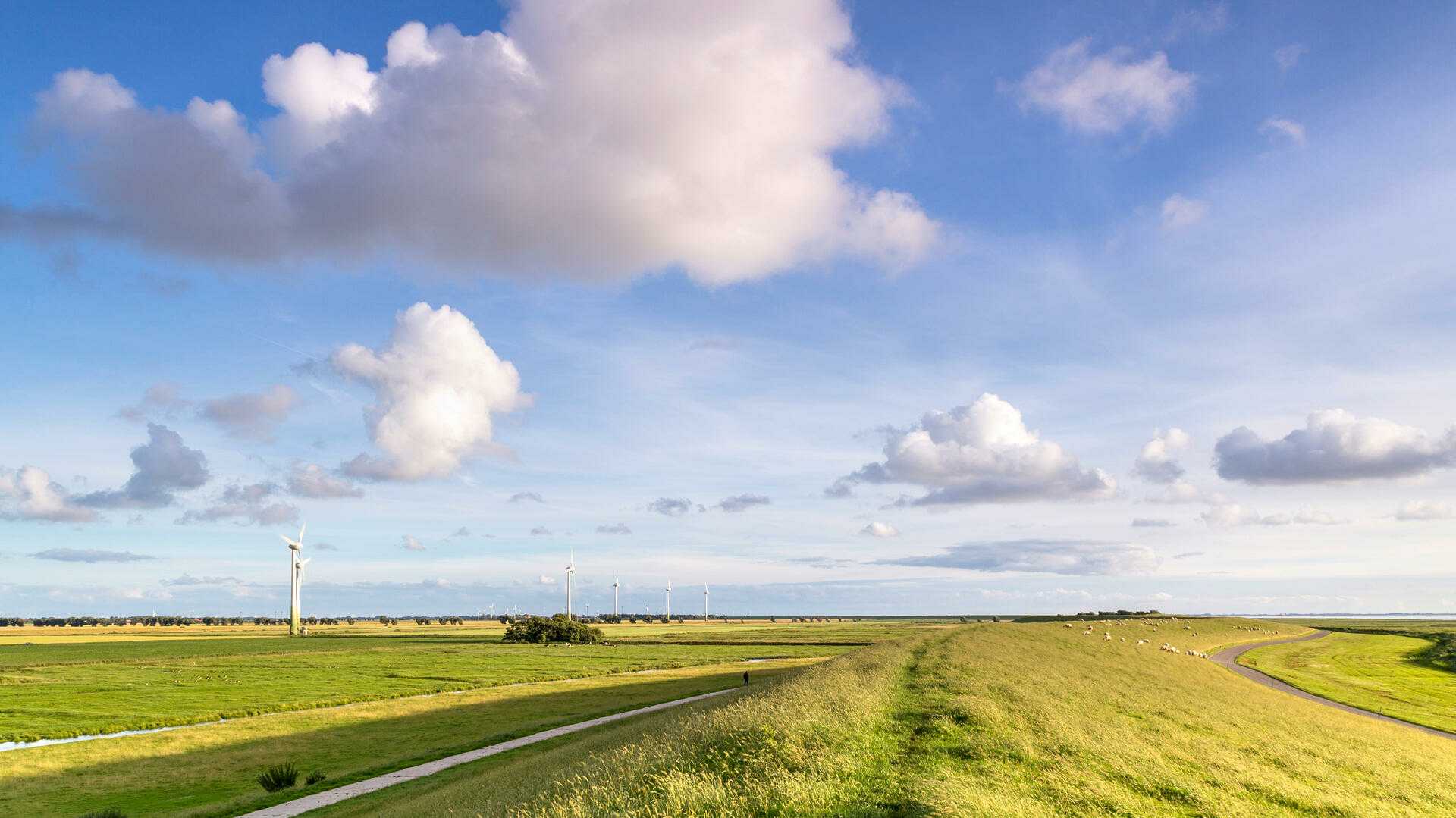 Ein weiter Himmel, flaches, grünes Land und ein paar Windräder sind typisch für Ostfriesland und prägen das Bild der Region im äußersten Nordwesten Deutschlands., Alle Bilder: Stephan Giesers