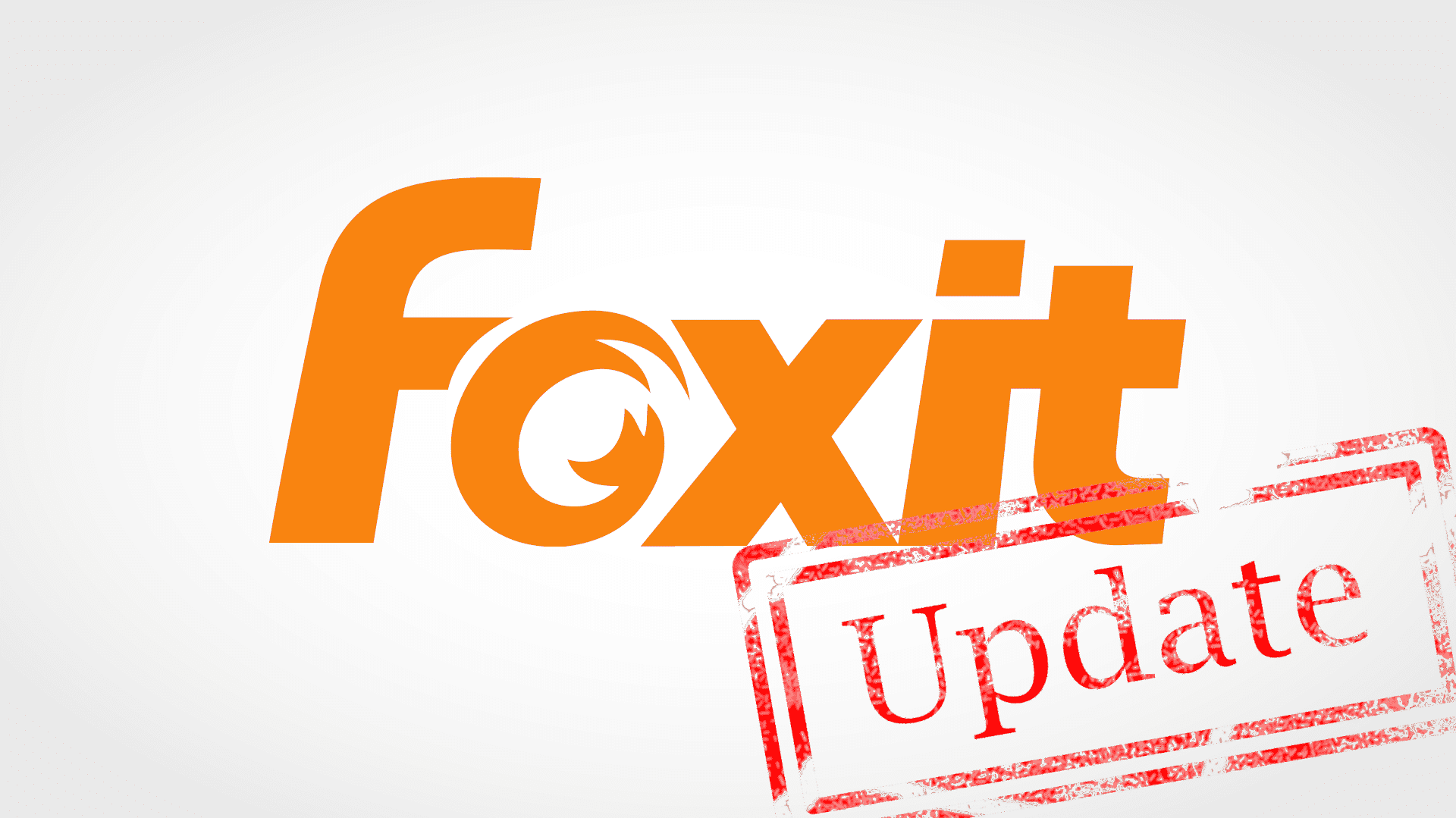 Foxit-Logo mit Update-Stempel