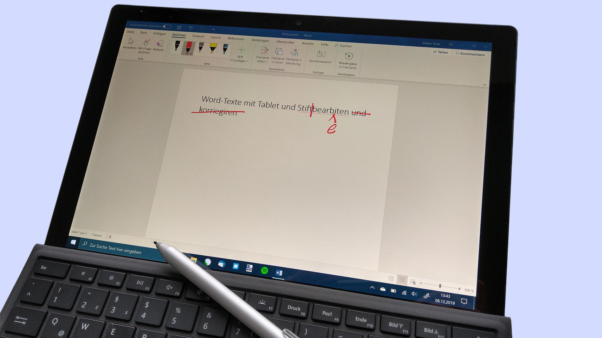 Word Texte Mit Tablet Und Stift Bearbeiten Heise Online
