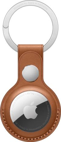 Apple AirTag Schlüsselanhänger, Leder Sattelbraun