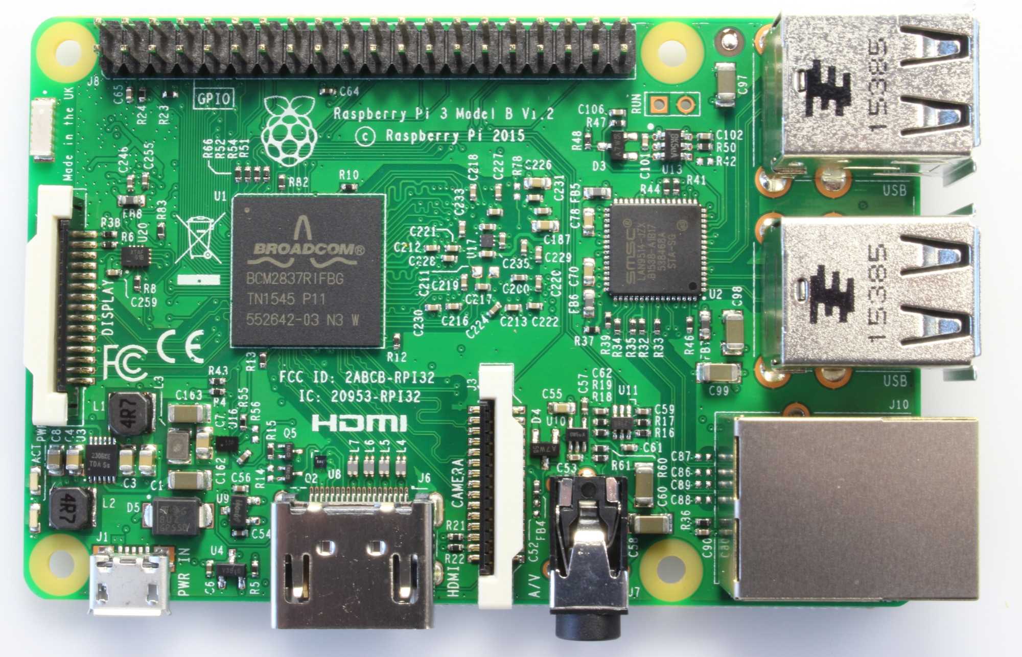Raspberry Pi 3 von oben