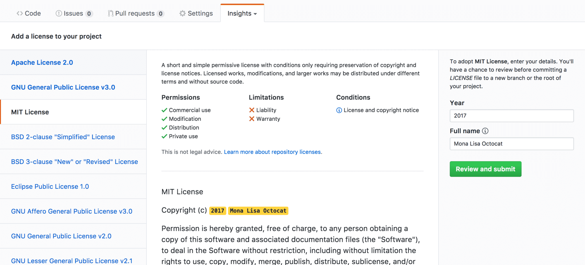 Der License Picker soll bei der Auswahl der passenden Open-Source-Lizenz helfen.