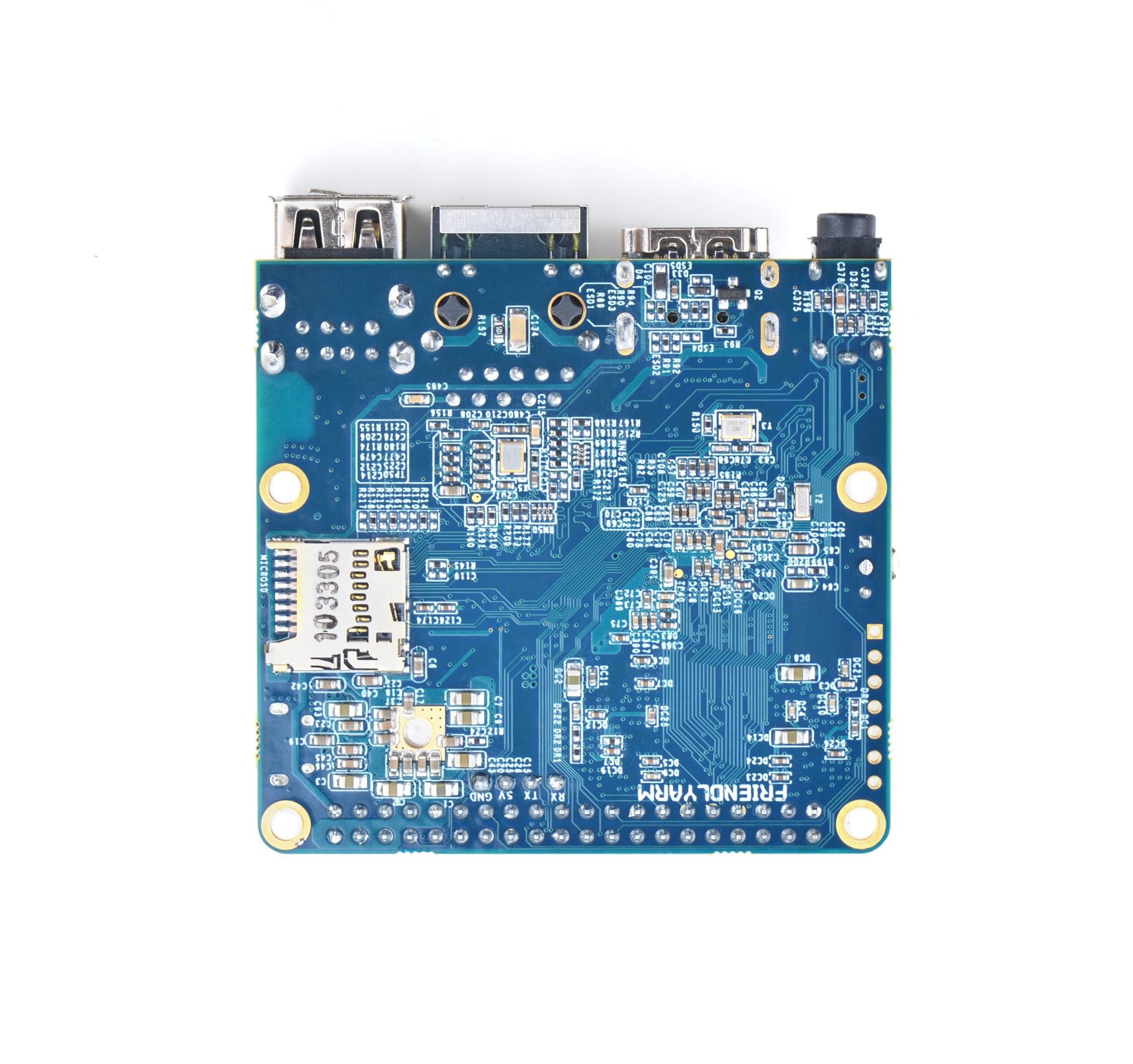Die Unterseite des FriendlyARM NanoPi A64