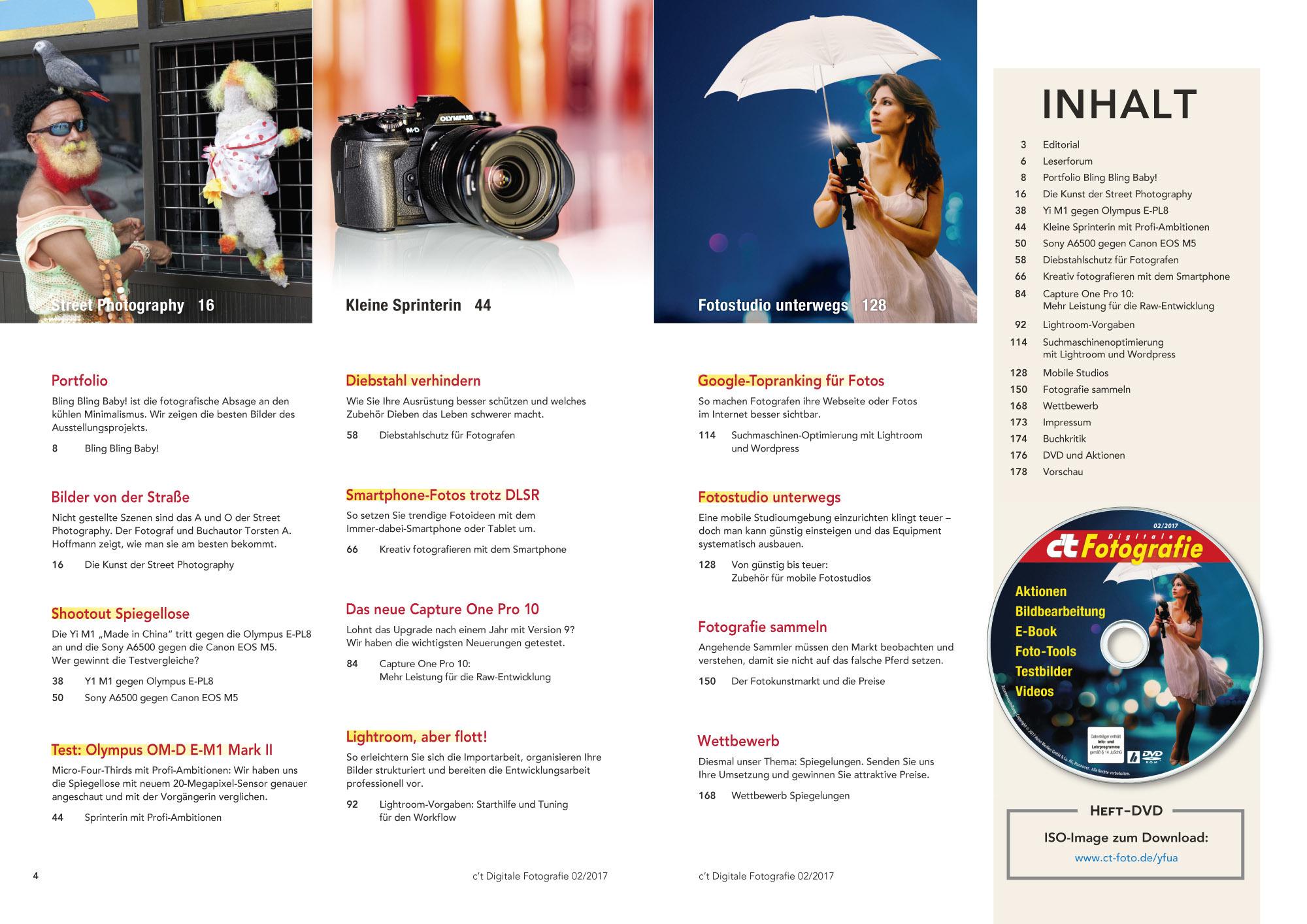 Inhalt c't Fotografie 2/2017