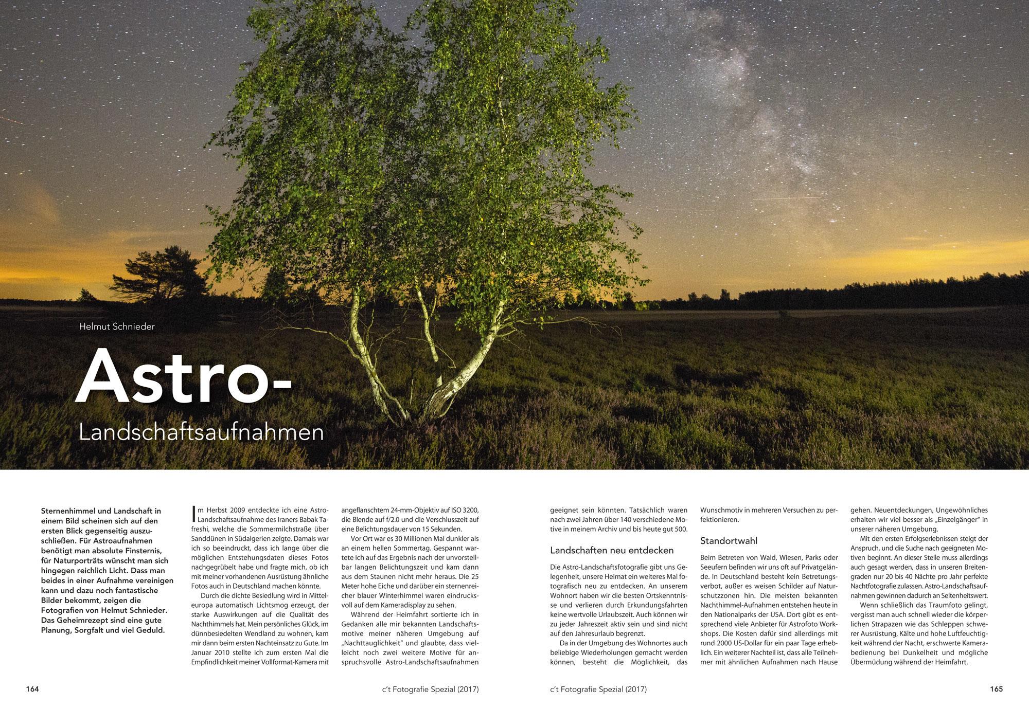 Sonderheft c‘t Fotografie Meisterklasse: Natur- und Nachtfotografie