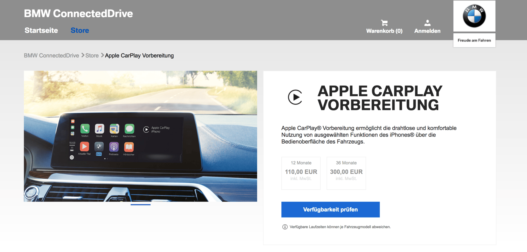 CarPlay bei BMW