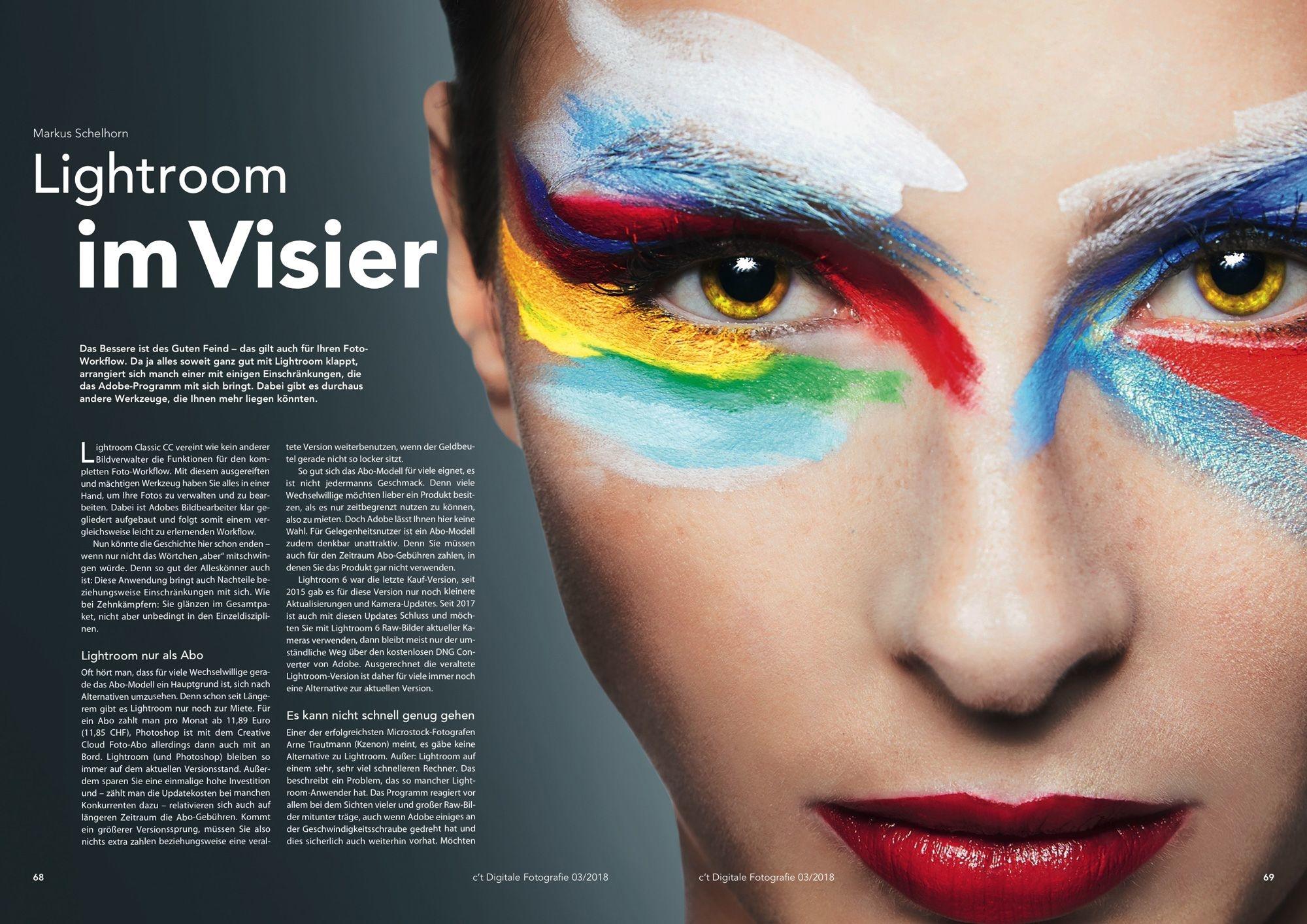 Lightroom im Visier, c't Fotografie 3/2018