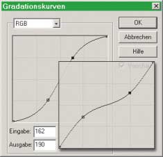 Die Gradationskurve gilt als das Universalwerkzeug der Bildbearbeitung. Die S-Kurve verstärkt den Kontrast, das umgekehrte S dient dem Kontrastausgleich.