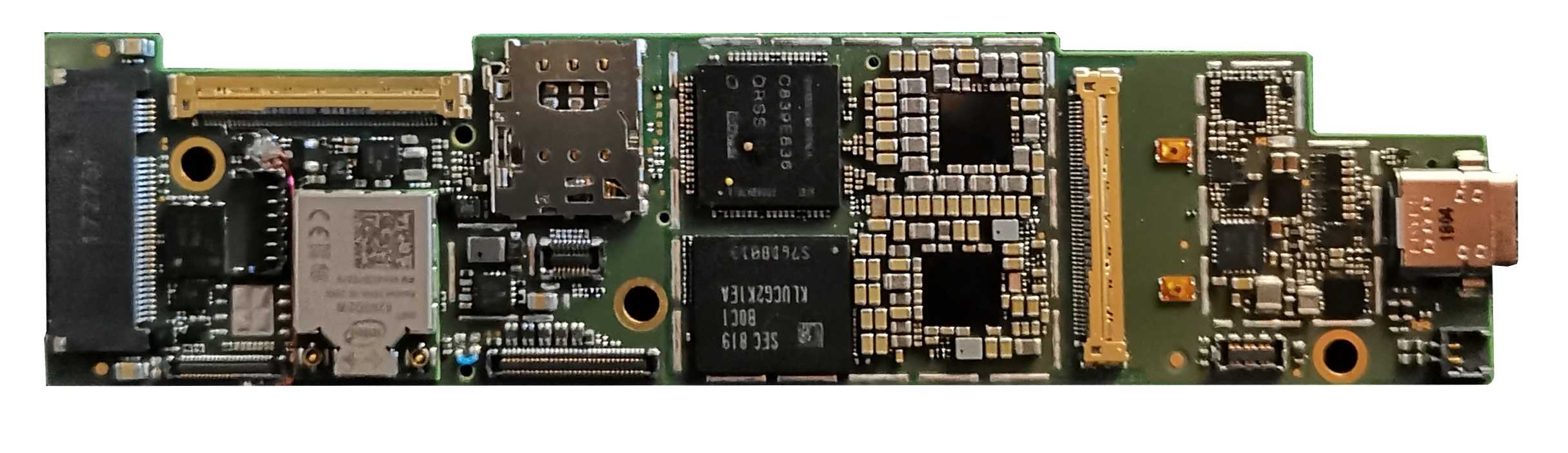 Die gesamte Lakefield-Hauptplatine ist kaum größer als eine M.2-SSD: