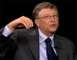 Bill Gates während des Interviews.