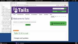 Screenshot vom Tails-5.10-Desktop