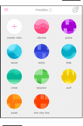 App-Menü mit bunten Kreisen