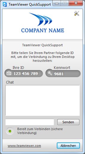 Qicksupport mit Chat per TeamViewer