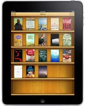 Die im iBookstore erworbenen E-Books werden in ein virtuelles Bücherregal gestellt.