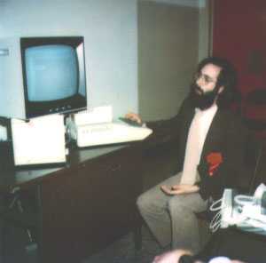 Dan Bricklin demonstriert seine Tabellenkalkulation auf dem West Coast Computer Faire 1979.