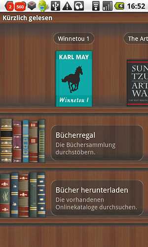 Unbegrenztes Lesevergnügen: E-Book-Reader machen das Smartphone zum virtuellen Buchregal.