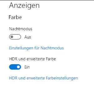 Die HDR-Funktion muss man in Windows 10 zunächst aktivieren.
