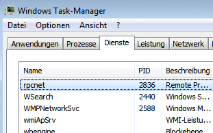 Läuft der Dienst „rpcnetp“ oder „rpcnet“ im Windows-Task-Manager, ist Computrace aktiv.