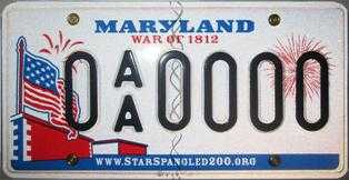 Kennzeichen Maryland - War of 1812 - www.starspangled200.org