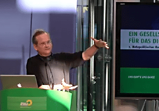 Lawrence Lessig auf dem netzpolitischen Kongress der Grünen