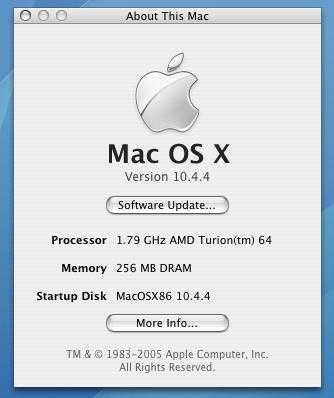 Mac OS X 10.4.4 auf PC