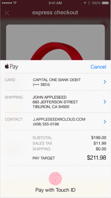 Mit Apple Pay lässt sich auch in Apps bezahlen
