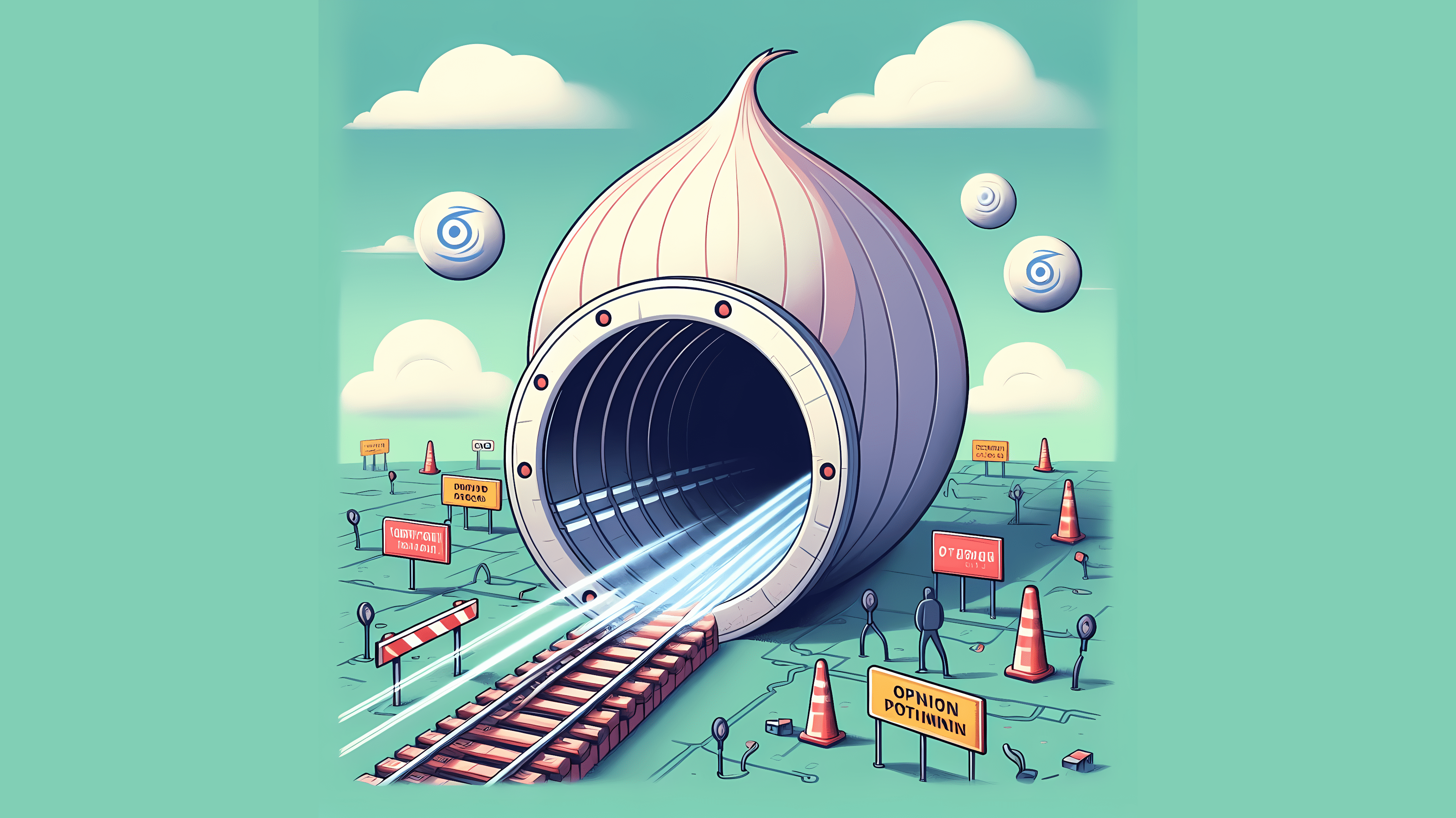 Ein Tunnel in einer Zwiebel