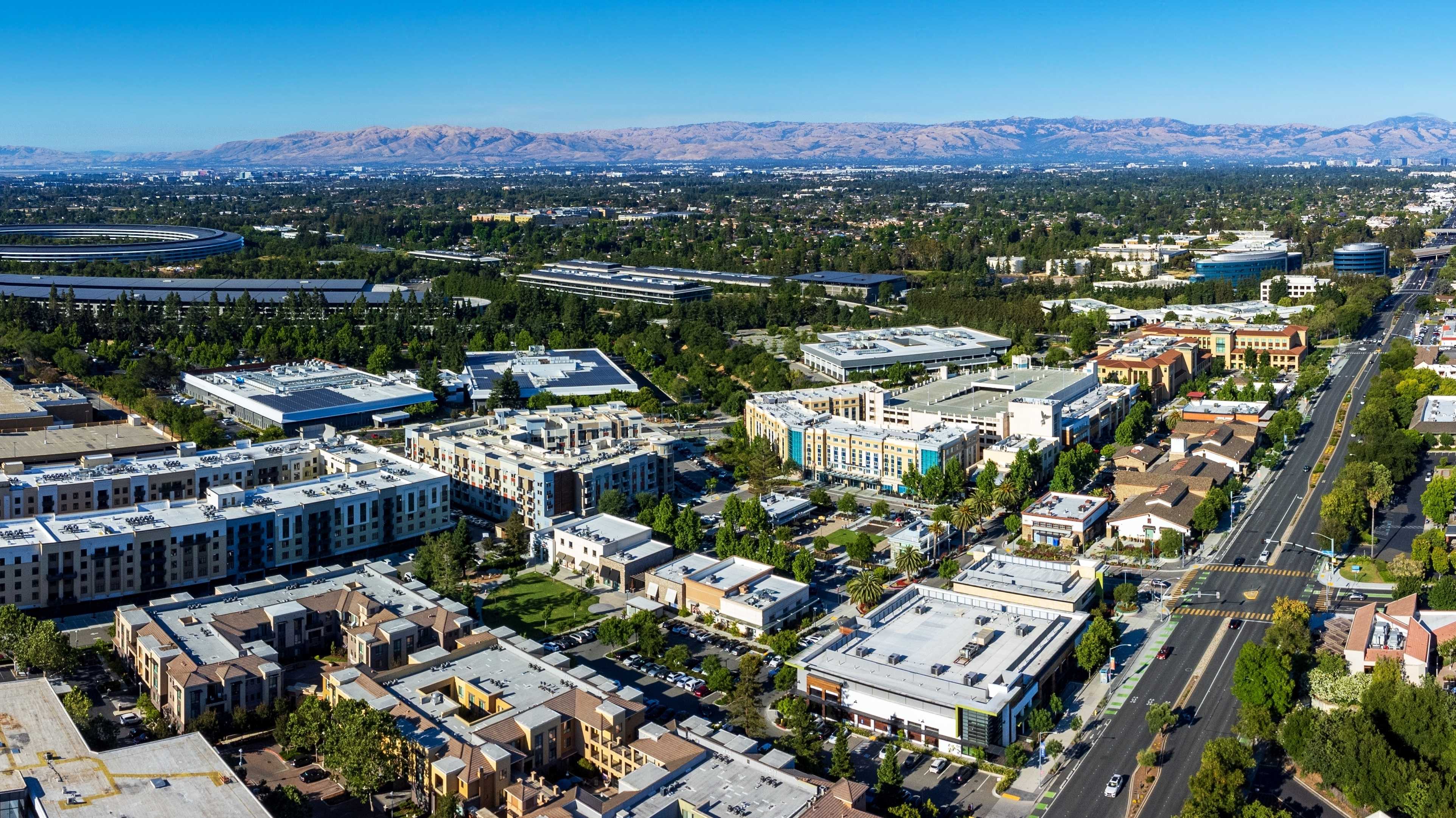 Luftaufnahme des Silicon Valley