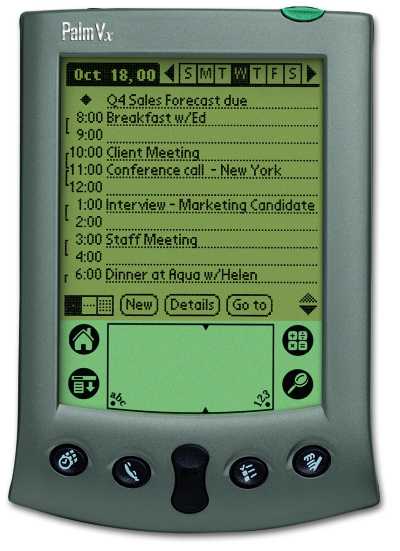 Palm V-PDA mit Kalender des Palm-OS-3-Systems